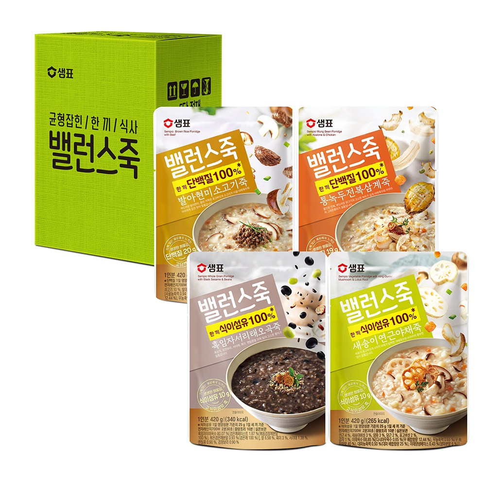 샘표 밸런스죽 420g x 6종 세트 상세사진 3