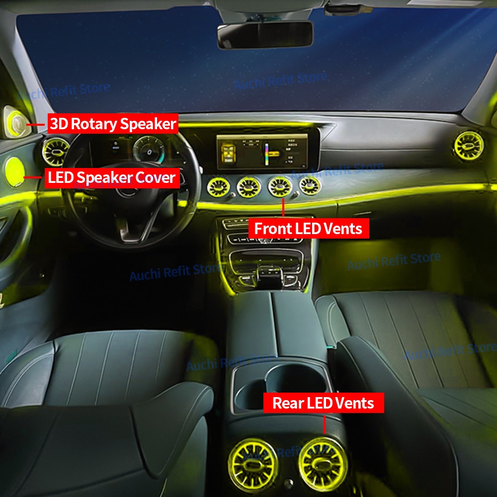 엠비언트라이트 데이 LED 에어 벤트 트위터 메르세데스 벤츠 W213 E 클래스 쿠페 AMG E43 E53 E250 64 3D 인테리어 앰비언트 라이트 : 쇼핑A