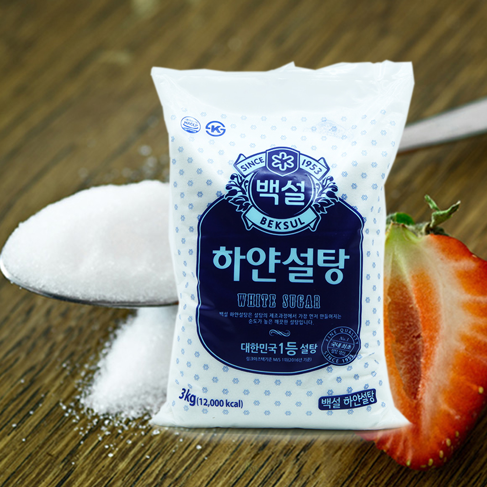 CJ제일제당 하얀 설탕 3kg 백설탕/슈가 설탕 식자재 식재료 : 착한-사람들