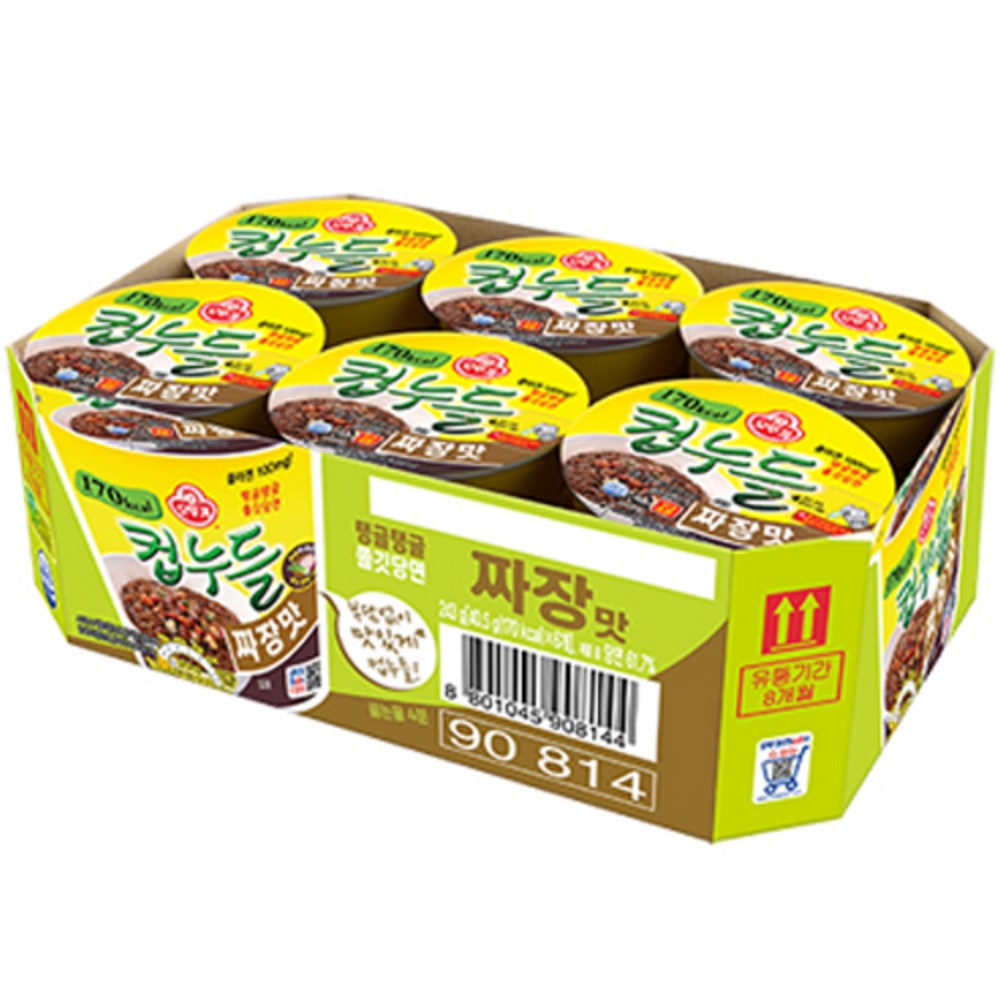 오뚜기 컵누들 짜장맛 40.5g 6개 : 올데이 올웨이즈