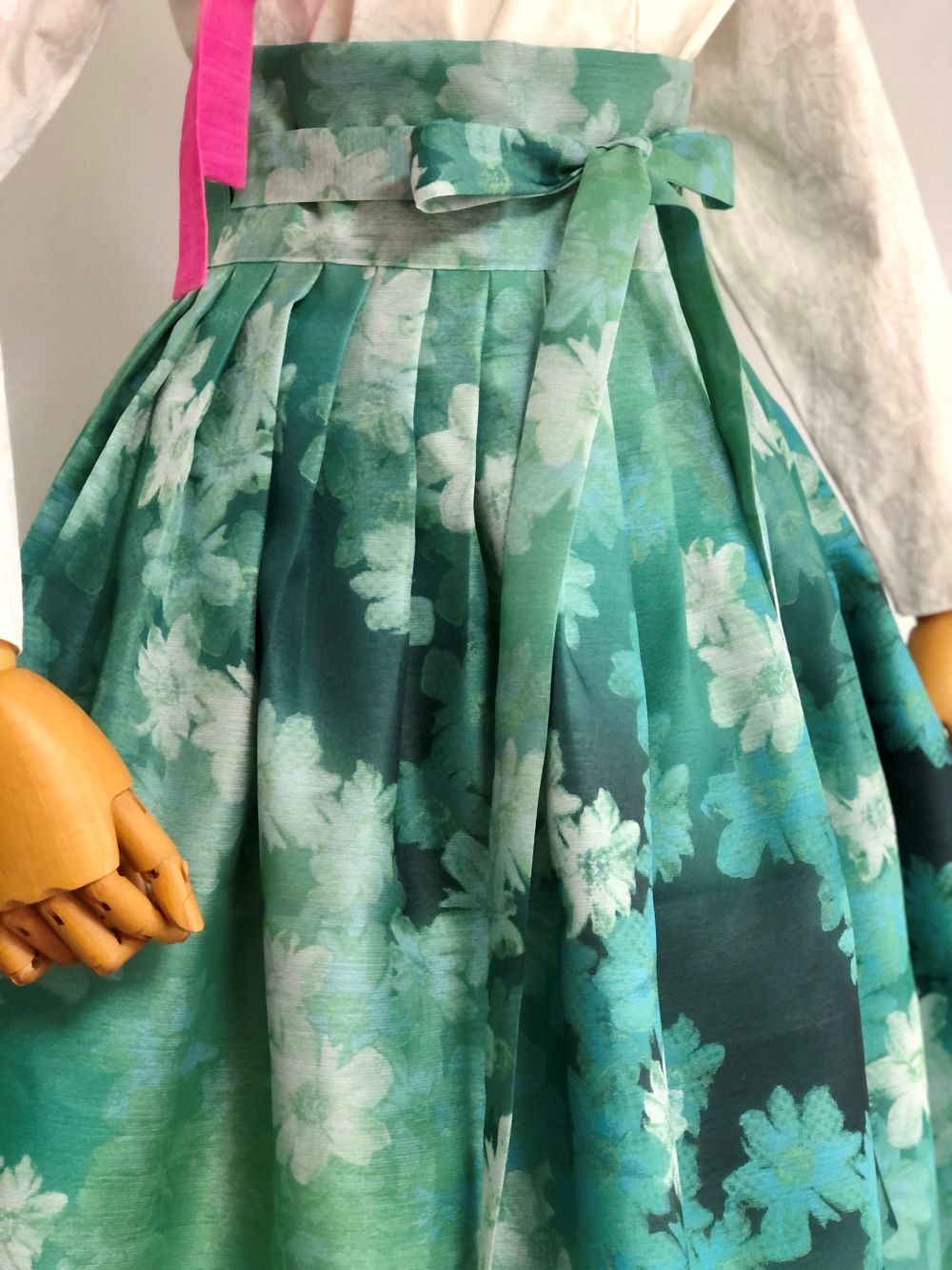 생활한복 운무 허리치마(그린) : 단미의 바늘꽃이야기