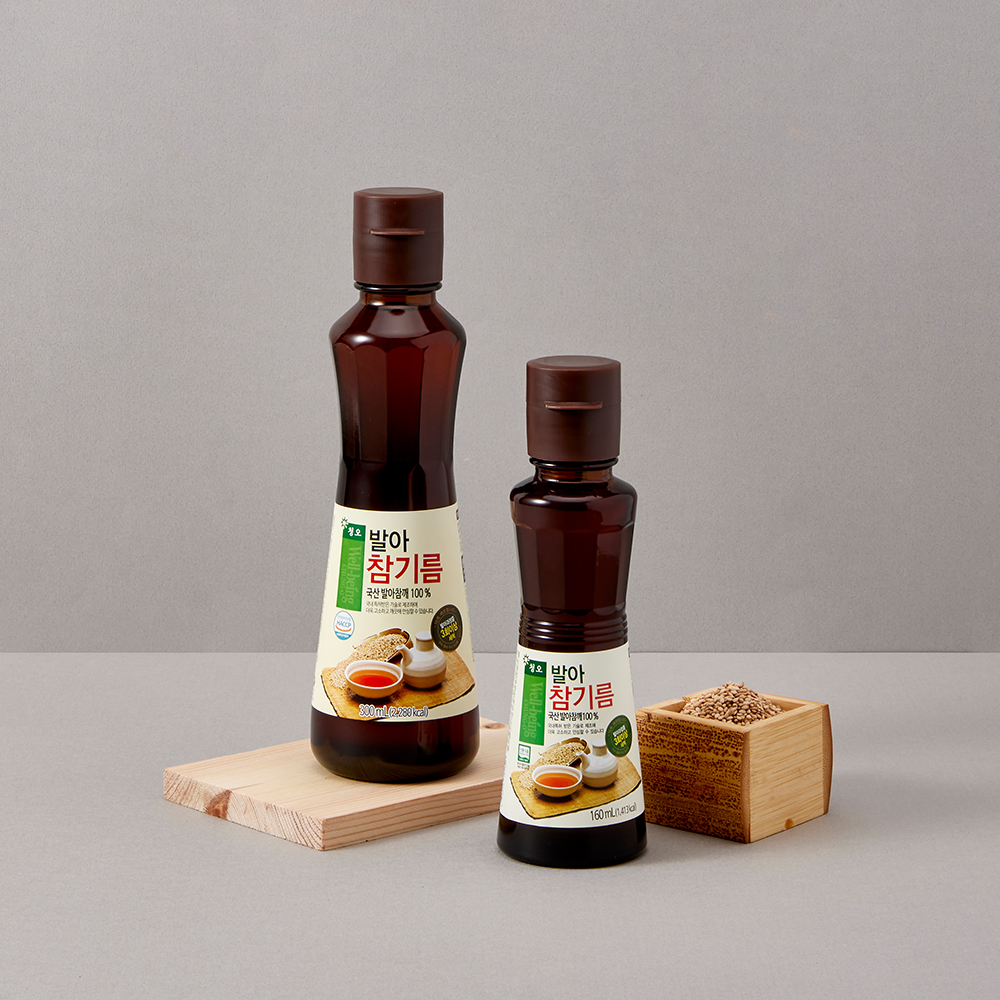 청오 국산 발아 참기름 160ml : 청오건강
