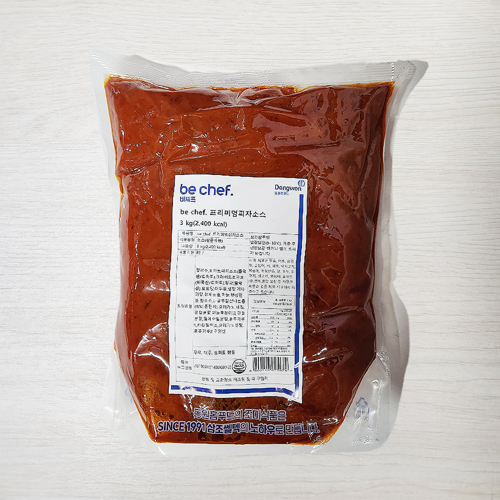 동원 비셰프 프리미엄피자소스 3kg 스파게티소스 피자집 토마토베이스 업소용 대용량 : 프리미엄 유통