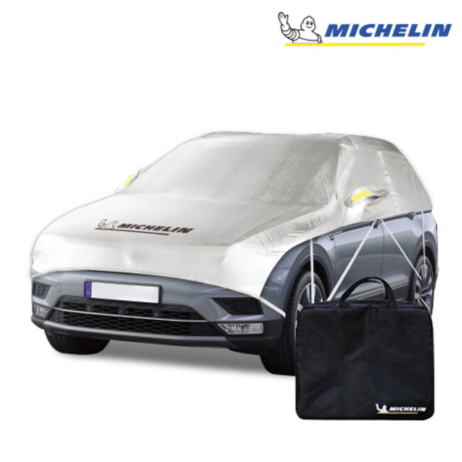 미쉐린 자동차 차량 커버 하프 바디 가리개 덮개 승용 SUV 카커버 서리 성에 방지_하프 카커버 H1호 : 카시즌