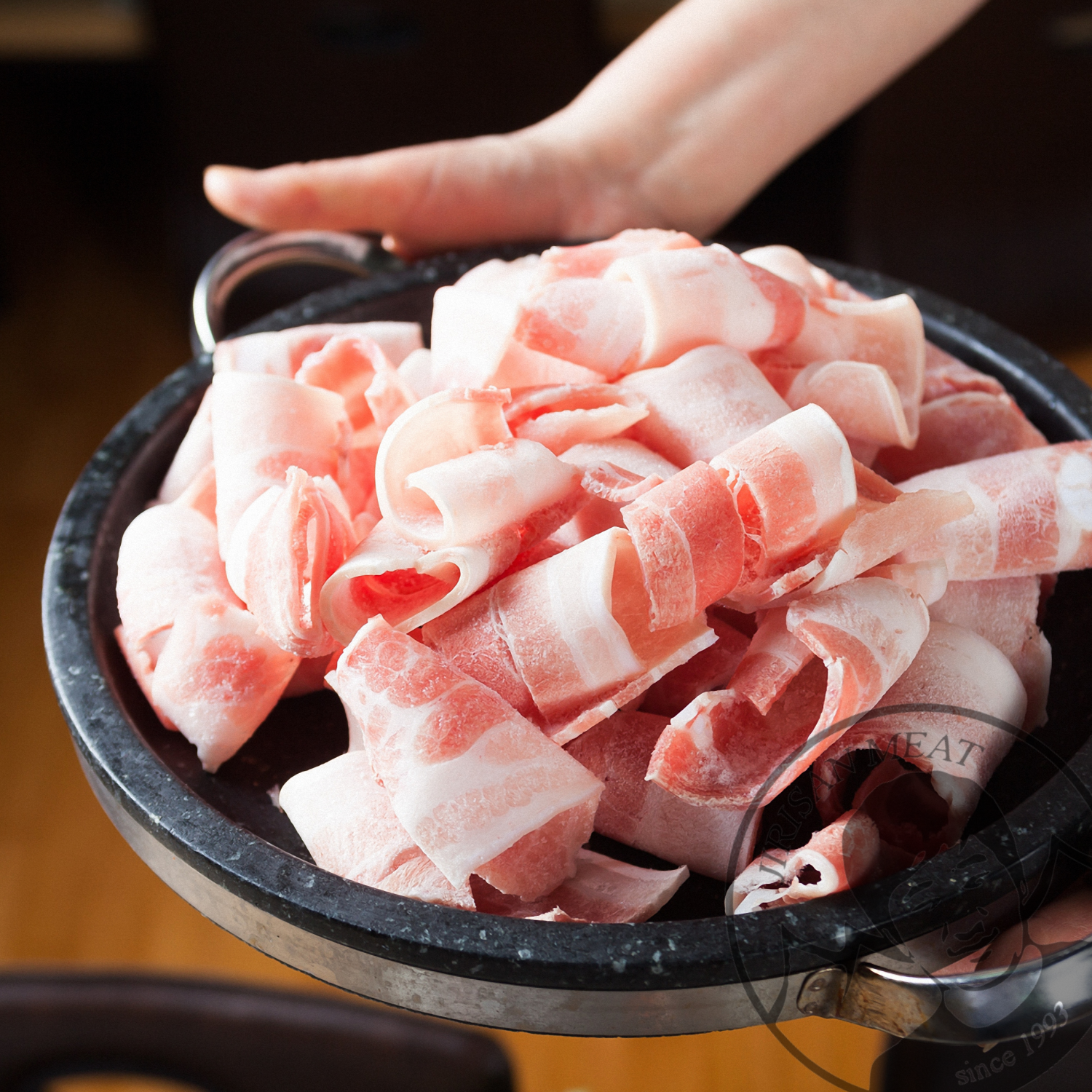 한푸짐지리산흑돼지 옛날 대패구이 1팩+1팩 4mm 냉동 : 지리산흑돼지 한푸짐