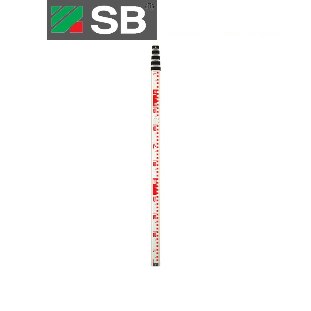 국산 에스비 알루미늄 5단 스타프 ST-55M 5단 5M 길이조절 측정용 수준표척 : 한손잡이
