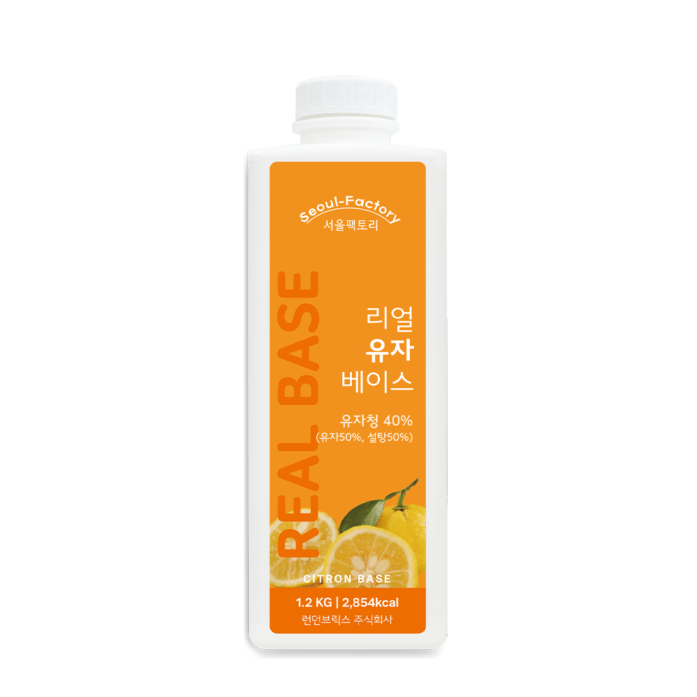 서울팩토리 리얼베이스 유자 1.2kg 유자에이드 : 커피몬스터