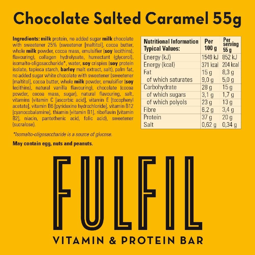 풀필 프로틴 바 초코 Fulfil Vitamin Protein Bar 55g 15개 : 라 빅토리아