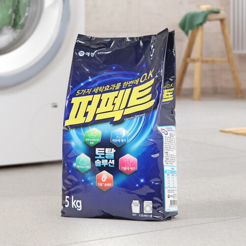 II 애경 퍼펙트 토탈 솔루션 5kg 찌든때 (리필) 세탁 표백 세제 : 효주네몰