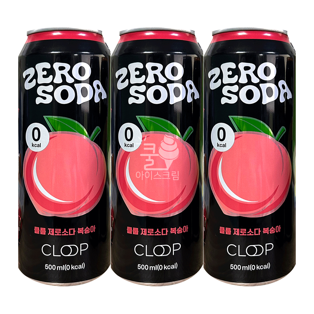클룹 제로소다 복숭아 500ml 3개 : 잡다한 만물상