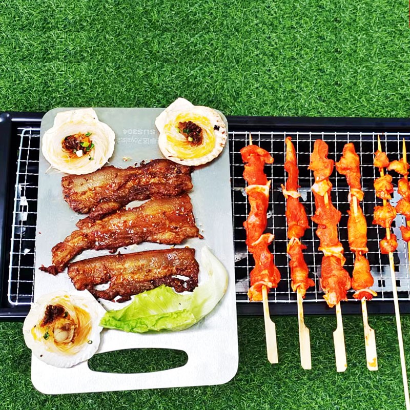 숯불 바베큐그릴 캠핑장비 불멍 숯불구이그릴 휴대용 차박용품 바베큐 야외 그리들 숯불화로 접이식 바베큐 그릴 바비큐 : 셀파크몰