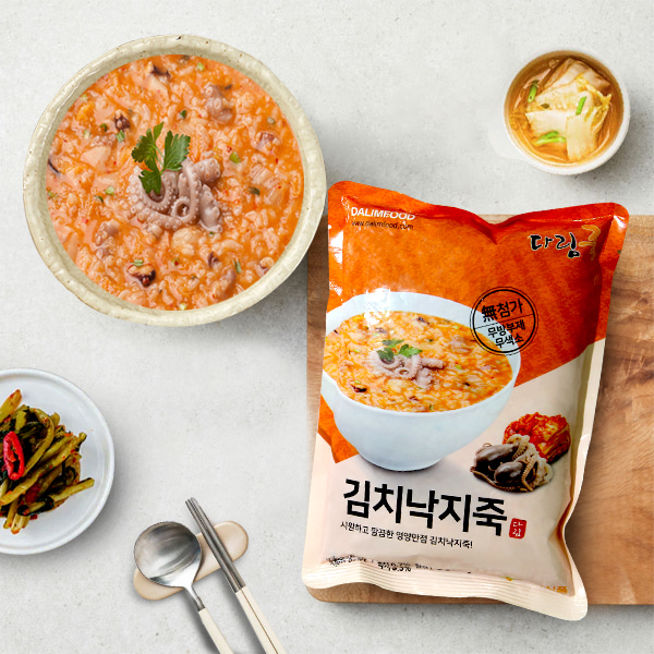 [다림푸드] 시원하고 깔끔한 김치낙지죽 500gx3팩 : 아이원세븐