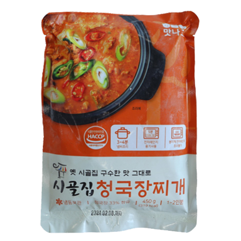 맛나고 시골집청국장찌개450g 14개입 : 대화농산 맛나고