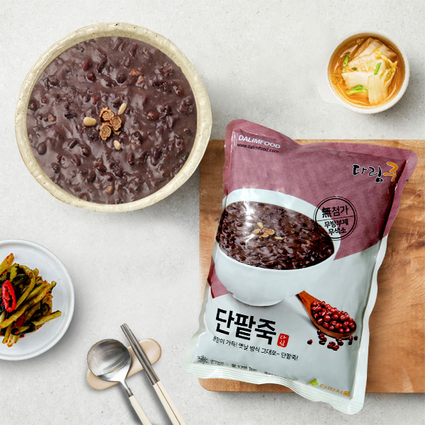 [다림푸드] 통팥이 가득 단팥죽 500gx3팩 : 아이원세븐