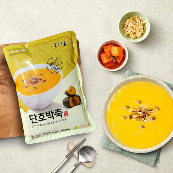 [다림푸드] 달콤함 가득 단호박죽 500gx3팩 : 아이원세븐