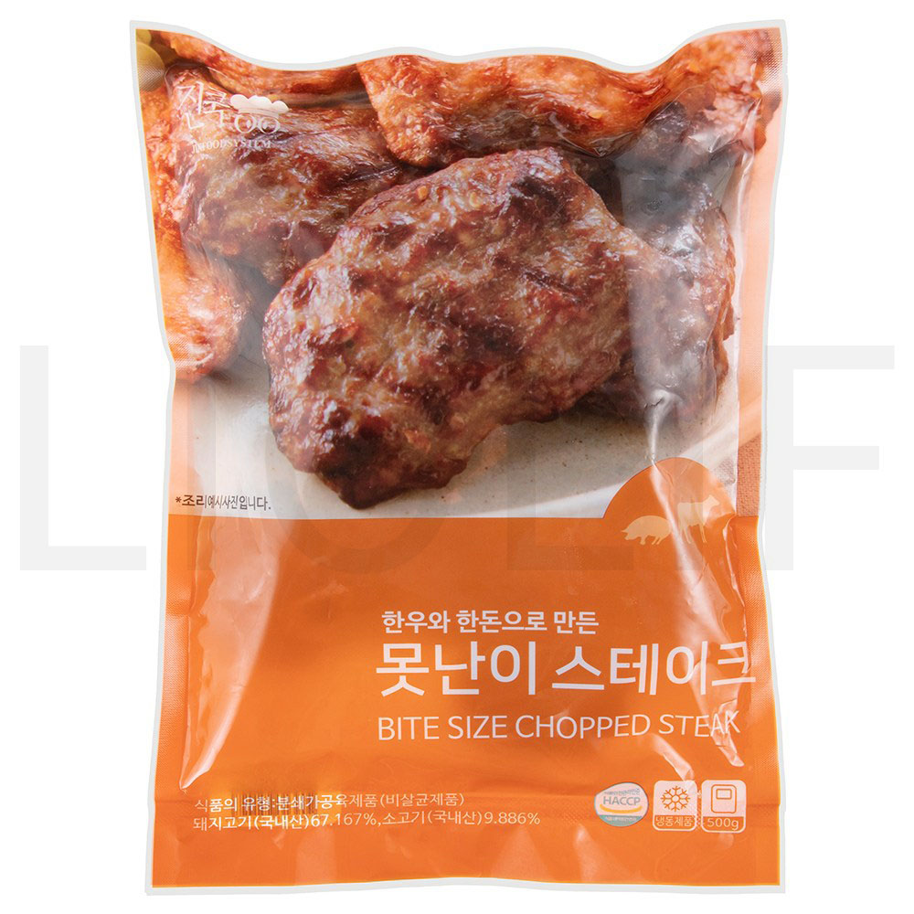 진푸드시스템 고기 못난이 스테이크 (냉동) 500g 1개 : MONDAY NIGHT