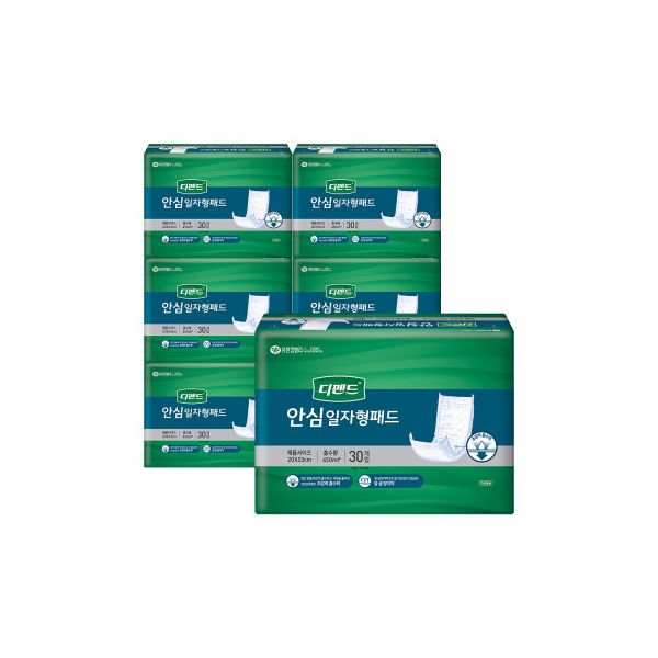 디펜드 안심일자형 패드 30개입 6팩 : 원챌린지