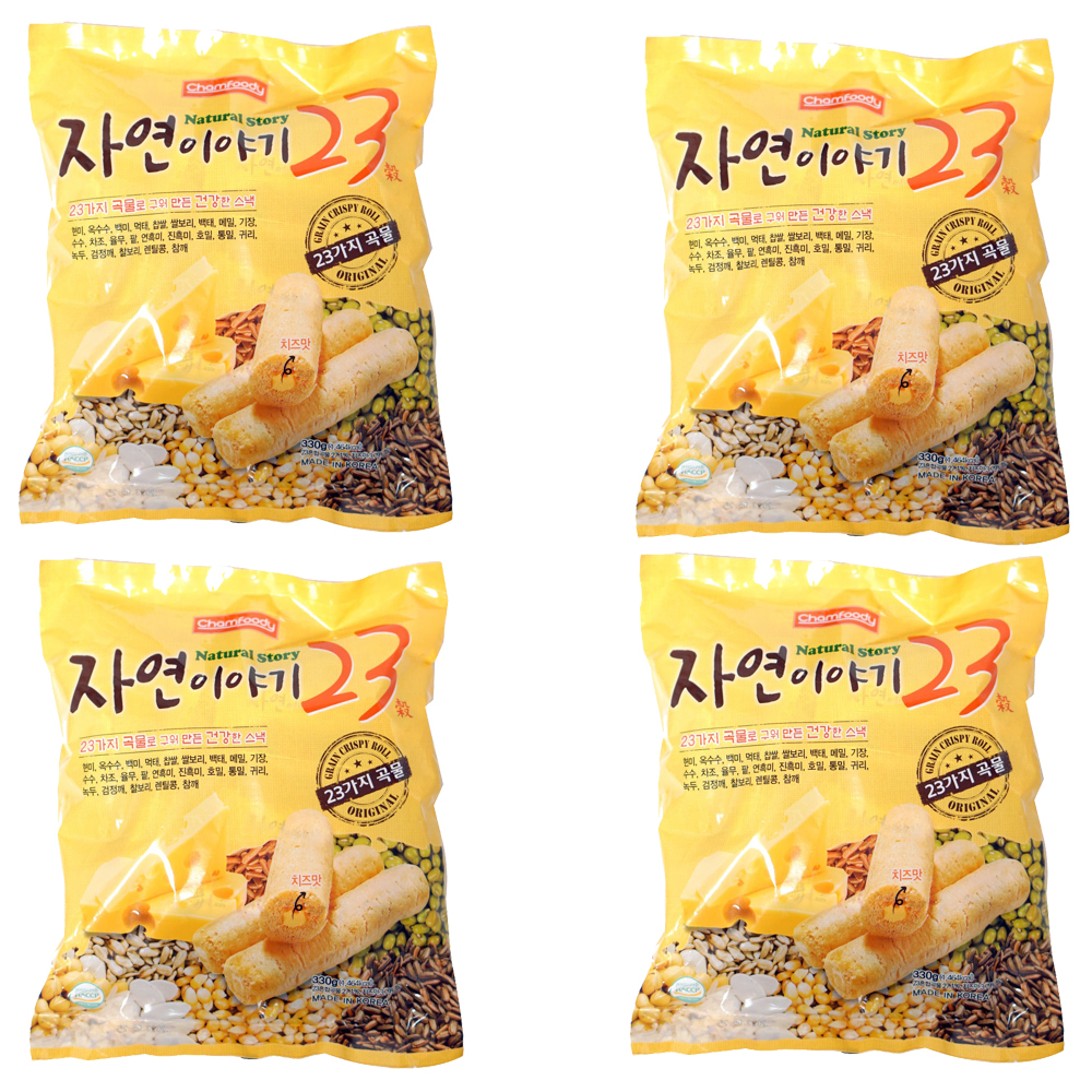 자연이야기 23곡 4봉지 120개 곡물 과자 건강 스낵 : 한눈알