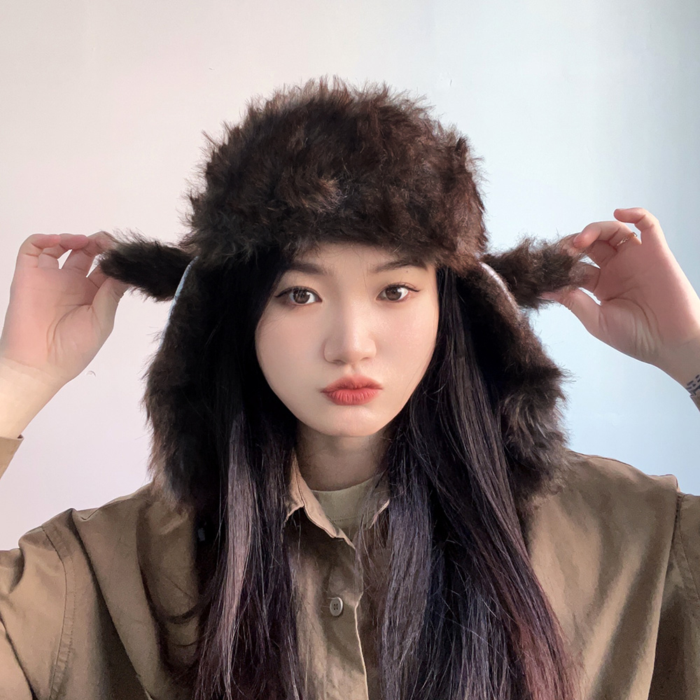 따수운 귀달이 군밤모자(화이트) 털모자 : 제이앤아이클랜