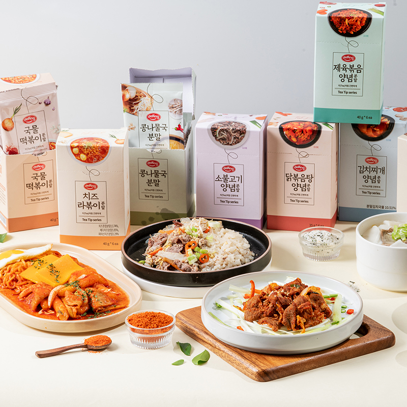 백호식품 델링 티팁 양념 분말 9종(볶음류, 찌개, 덮밥, 국물) 가정용 및 캠핑용 : ZION2