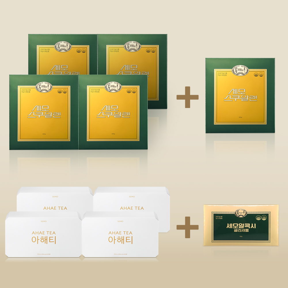 세모스쿠알렌 10g36캡슐 4+1곽, 아해티 120병 + 세모알콕시 5g20캡슐 1곽 : 세모시즌