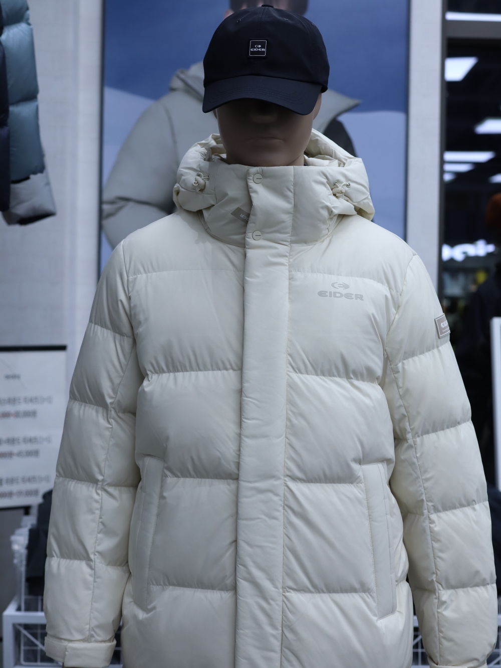 아이더 남녀공용 POP 벤치 롱 다운 자켓 DUW23591 W9 : 아이더 롯데기흥점