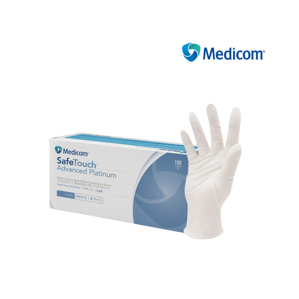 니트릴장갑 메디컴 MEDICOM 진료용장갑 XS(특소) 화이트 100개입 : 트러스트메디칼
