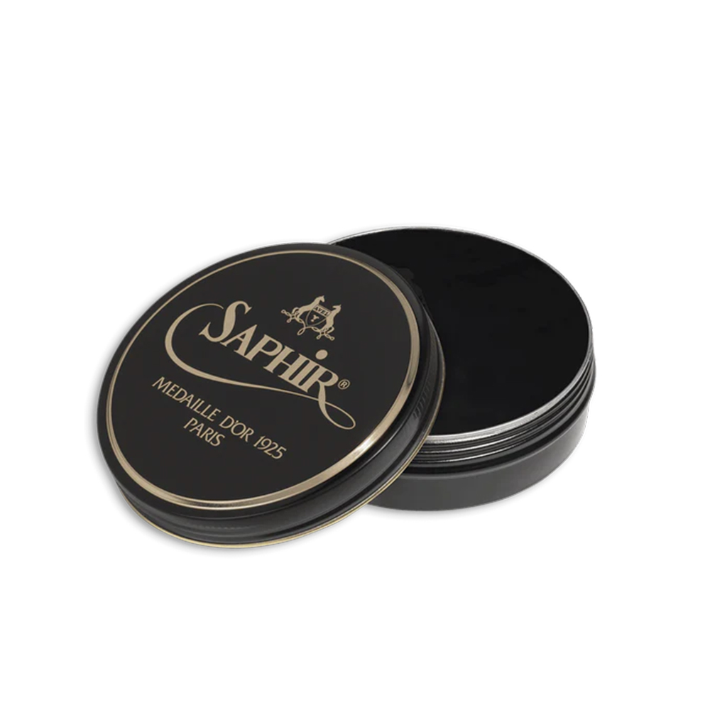 사피르 느와르 슈폴리시 왁스 50ml / 프리미엄 가죽 신발 광택 영양 보호 관리 구두약 : 사피르코리아