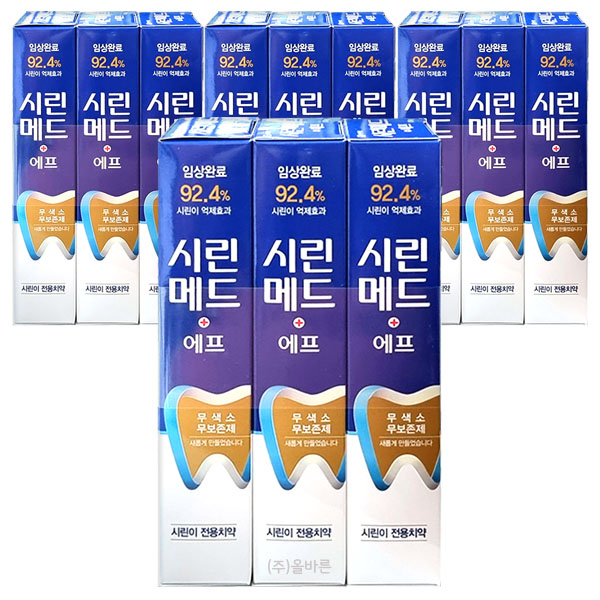 부광약품 시린메드 에프 치약 100g, 12개 : 주식회사 올바른 -올핏