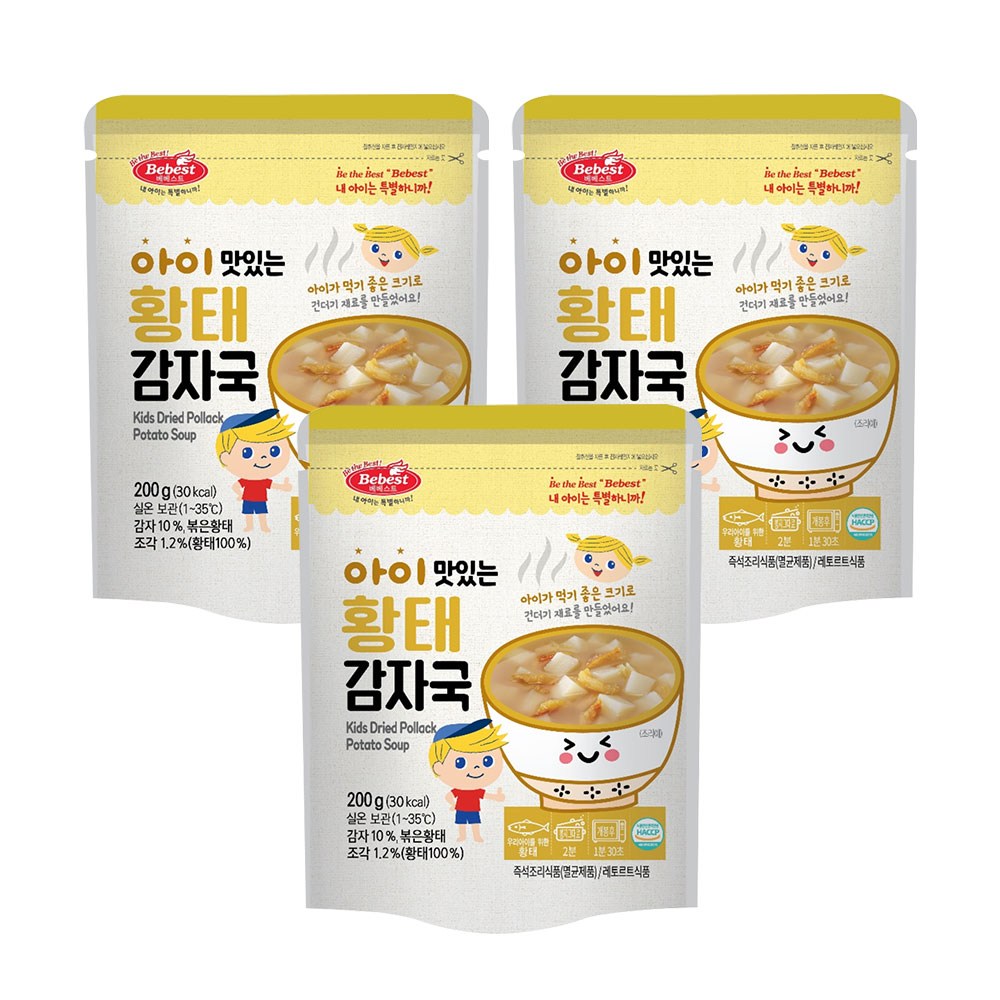 베베스트 아이 맛있는 황태감자국 3개 : 제로오메가