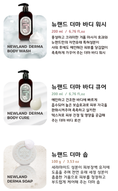 뉴랜드올네이처(알로에), 뉴랜드더마바디컬렉션 : 뉴랜드올네이처 서산중앙지사