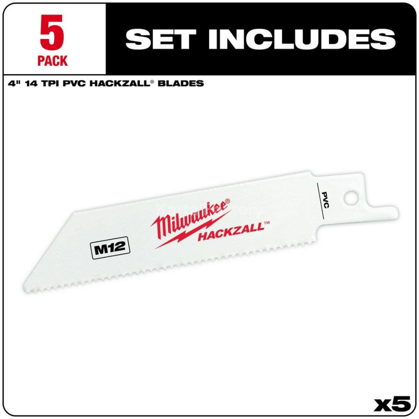 밀워키 Milwaukee M12 HACKZALL 바이메탈 블레이드 - PVC 49-00-5414 : 디클로버