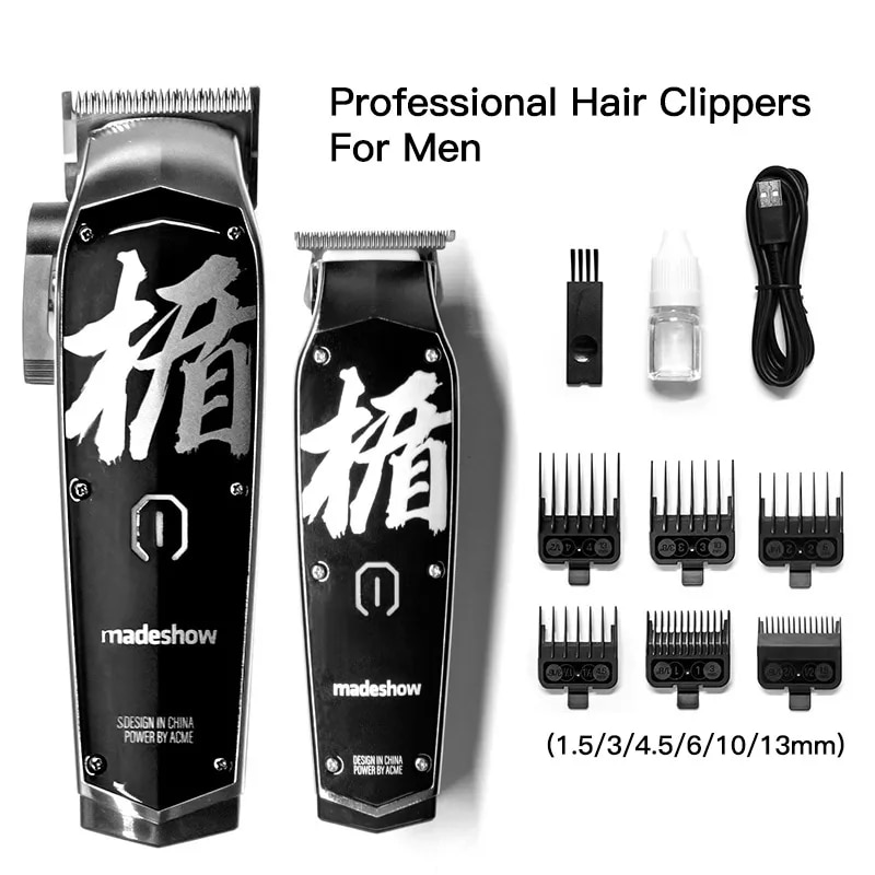 충전고지 가위 전지 전동고지 남성용 전문 헤어 클리퍼 M10 M11 트리머 전기 커팅 머신 이발소 7000 RPM : 지소다연구소