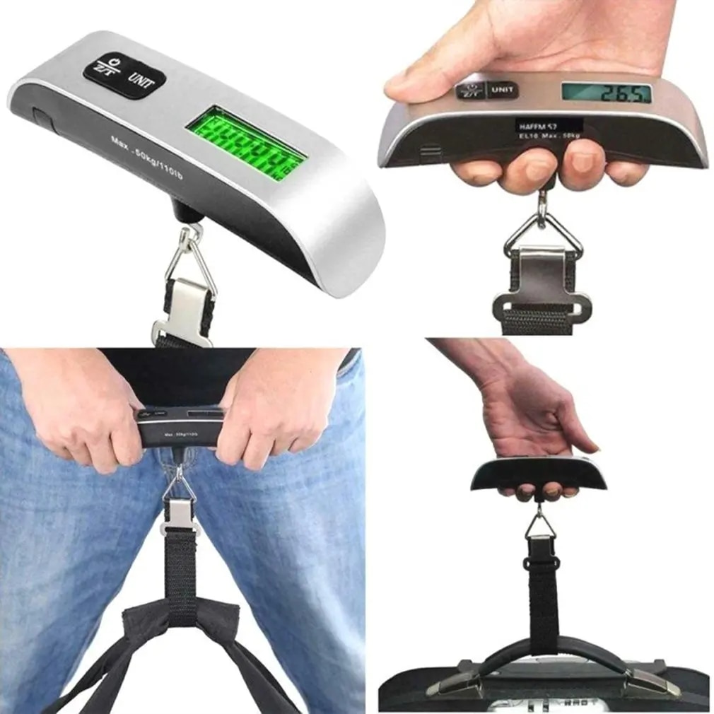 전자 캐리어 저울 추천 Portable Scale Digital LCD Display 110lb50kg Electronic Luggage Hanging Suitcase Travel : 지소다연구소