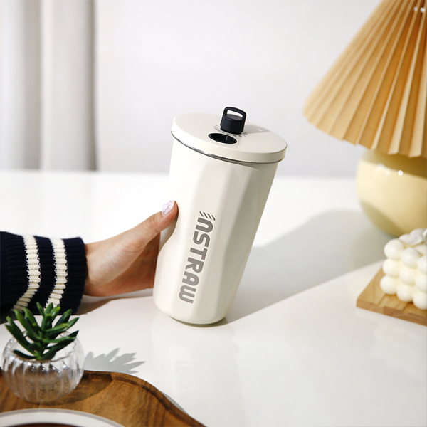 인스트로 스텐 보온 보냉 텀블러 500ml 차량용 헬스 운동 등산 물병 휴대용 물통 : 하이프넛