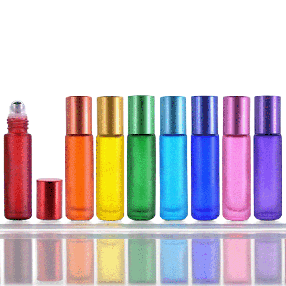 단단한 롤온공병 10ml 파스텔8 향수 아로마 두피 오일 차광 유리 롤러볼 용기 : 라인파이브