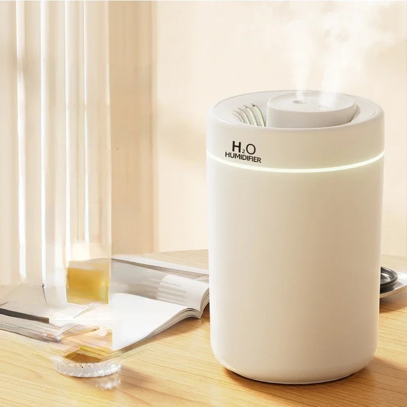 감각적 습도 조절기 가정용 USB 2 스프레이 깍지 미스트 메이커, 향수 아로마 디퓨저, 대용량 청정기, 침실용 컬러 라이트, 4L : 디에이치0305유통