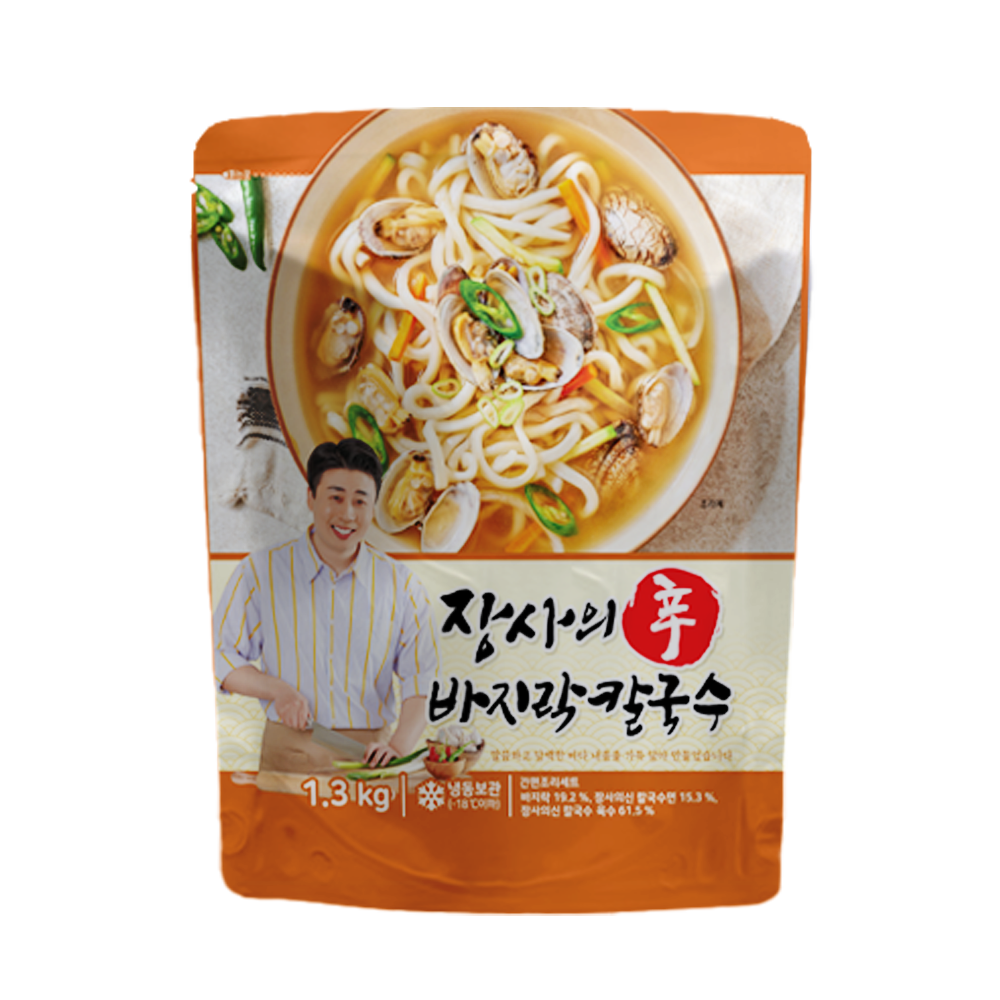 [장사의신 장신몰] 밀키트 바지락 칼국수 1.3kg : 장사의신몰