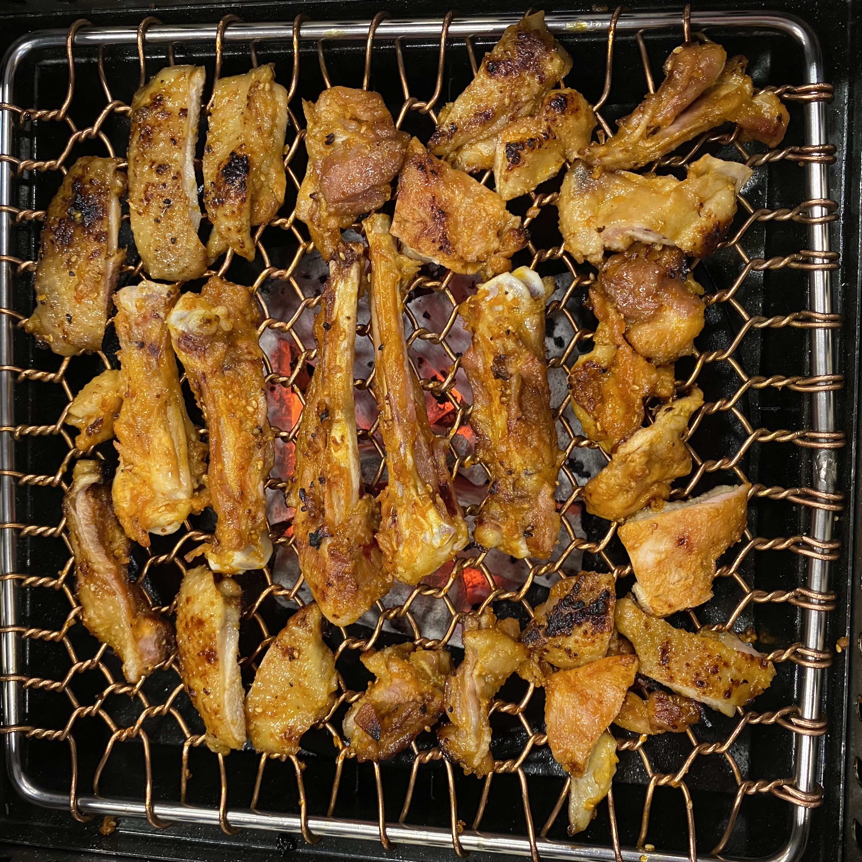 텃밭푸드 매운 토종닭 숯불구이 : 텃밭푸드