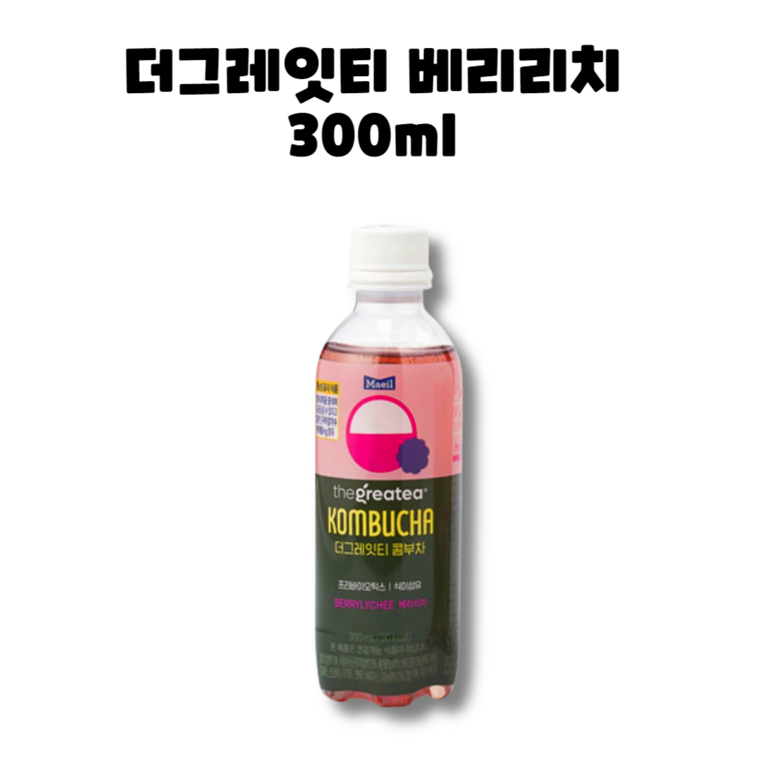매일유업 더그레잇티 콤부차 오리지널 베리 리치 식이섬유 300ml 12개 : GO BAND