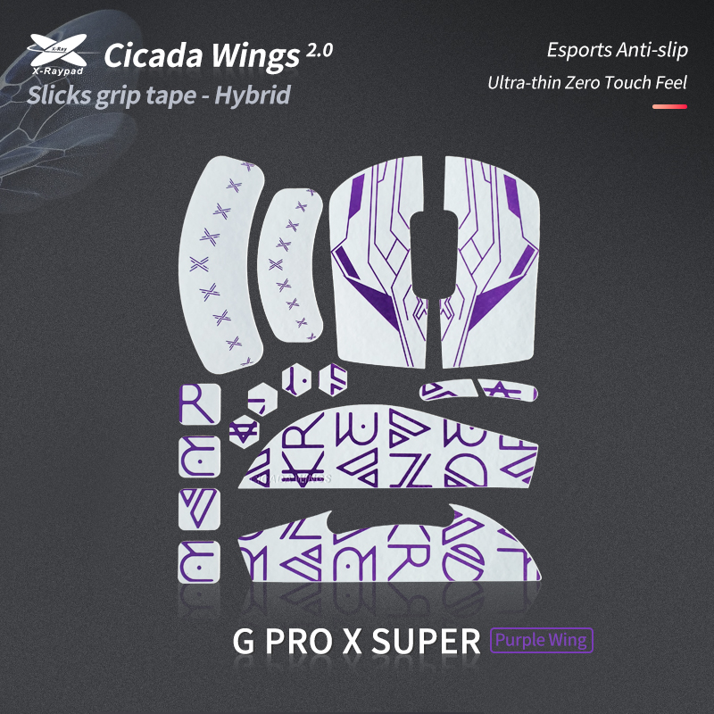 X-RAYPAD CICADA 2.0 GPRO GPX 지슈라1/2 그립테이프 하이브리드 블랙 : 와이피게이밍기어