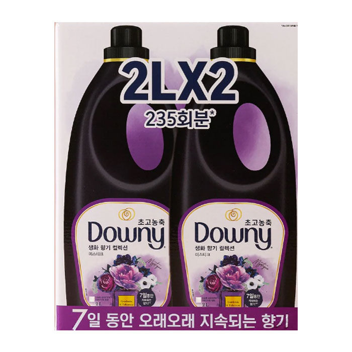 P&G 다우니 생화향기 컬렉션 블랙 미스티크 2L 2개 : 스퀘어87