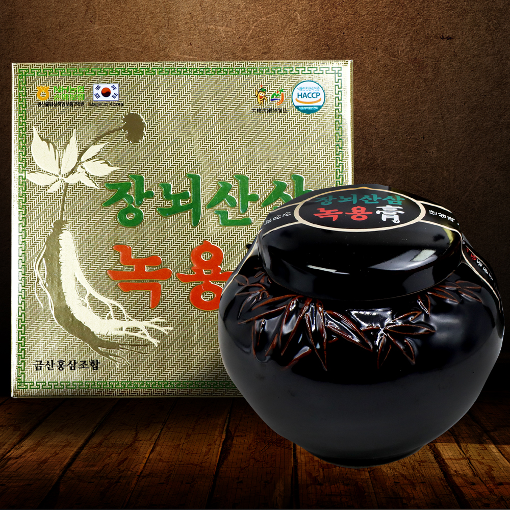 [ 무료배송] 장뇌산삼 녹용고 1000g 1BOX  장뇌산삼진액 녹용진액 : 금산홍삼조합
