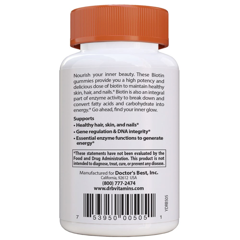 닥터스베스트 비오틴 5000mcg 딸기 맛 구미 젤리 60정 : 헬씨윤