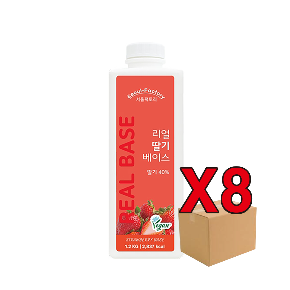 서울팩토리 리얼 딸기 베이스 1.2kg 1박스 8EA : 루머팡 커피백화점