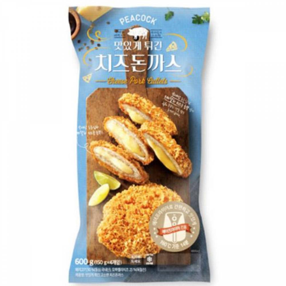 피코크 냉동 맛있게 튀긴 치즈돈까스 600g : 학교옆 문방구