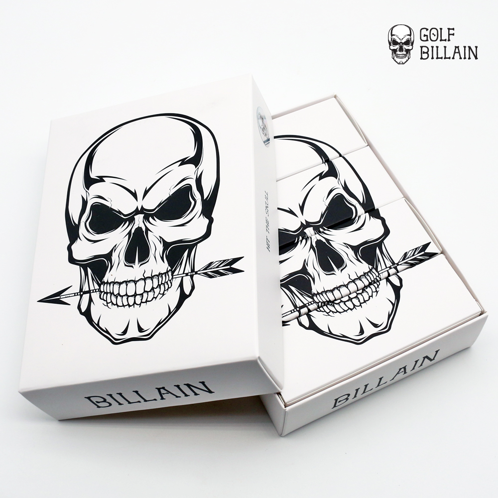골프빌런 BILLAIN-B 12구 화이트 3피스 아이오노머 요즘대세골프공 스컬 해골 skull : 골프빌런 대구경북총판