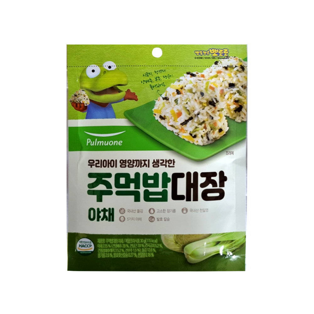 풀무원 주먹밥대장 야채 30g : 늘푸른테크