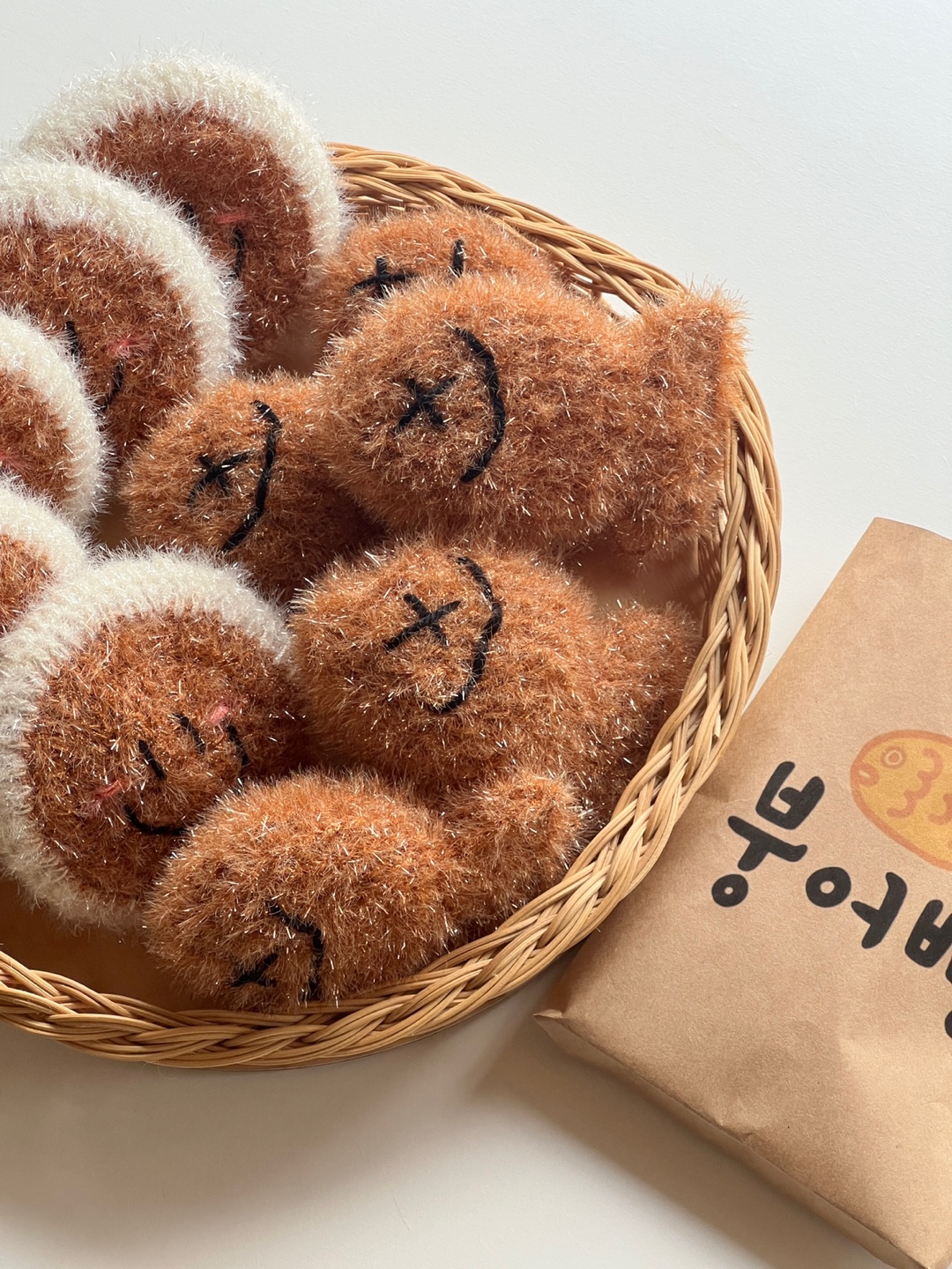 핸드메이드 붕어빵 수세미 : 꼼꼼마크라메