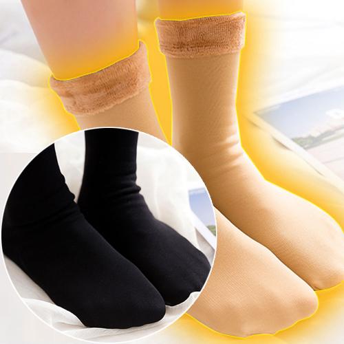 융털 방한 양말 혹한기 겨울 스타킹 털양말 융양말 패션 잡화 여성 중목 장목 : 올리트